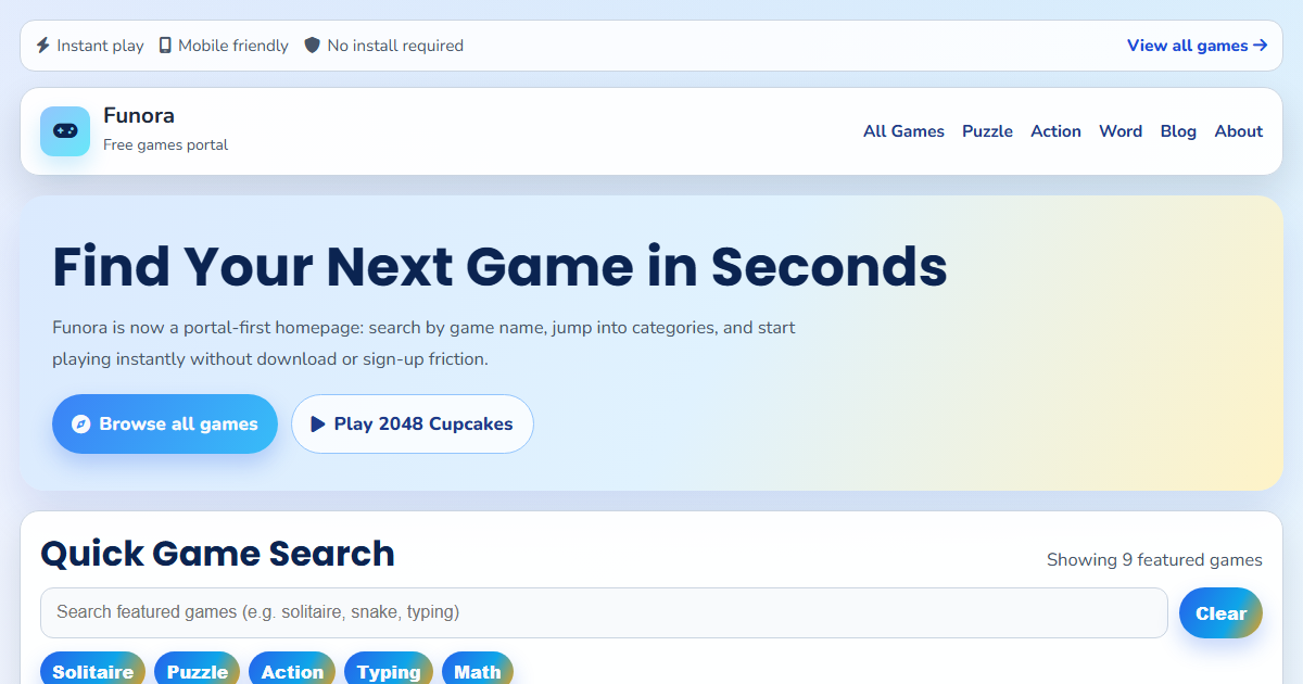 Funora Online Games Hub