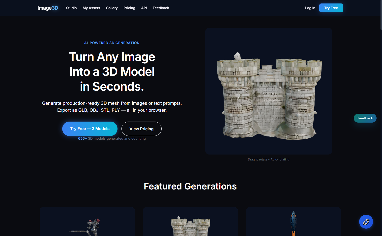 Image3D - AI 3D Model Generator