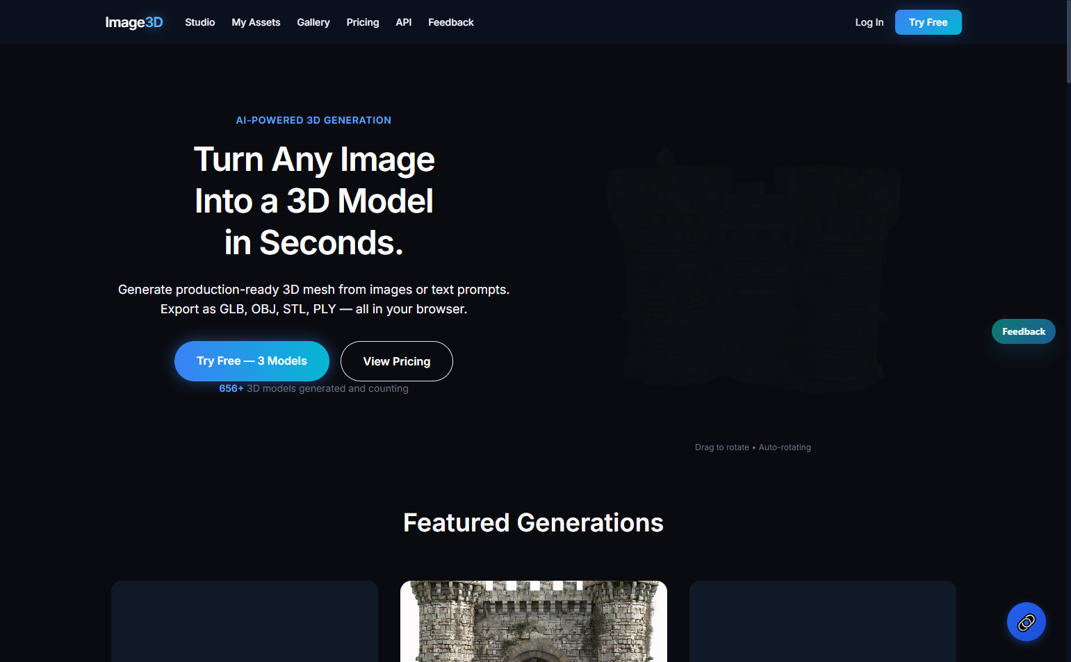 Image3D - AI 3D Model Generator