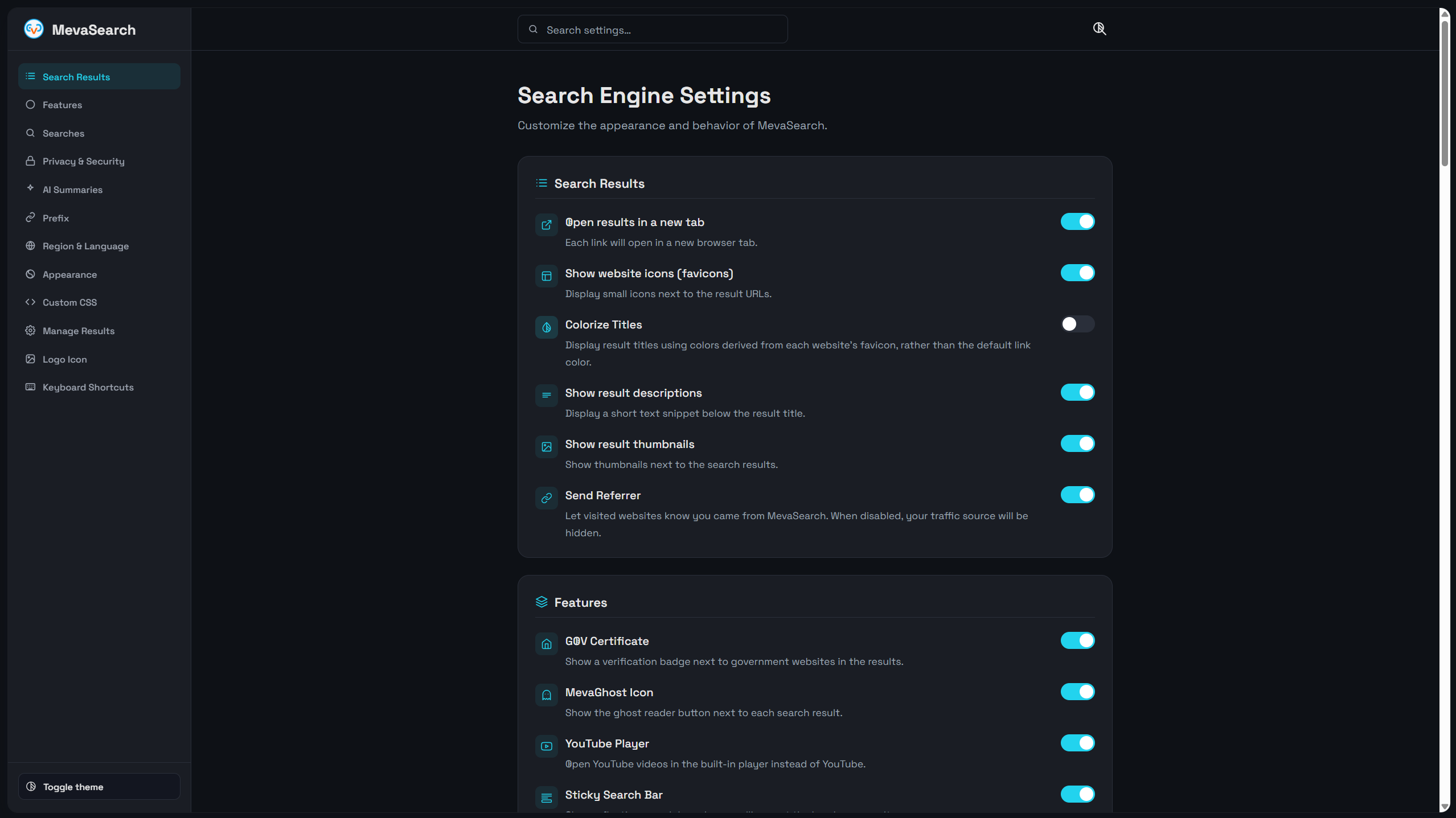 MevaSearch